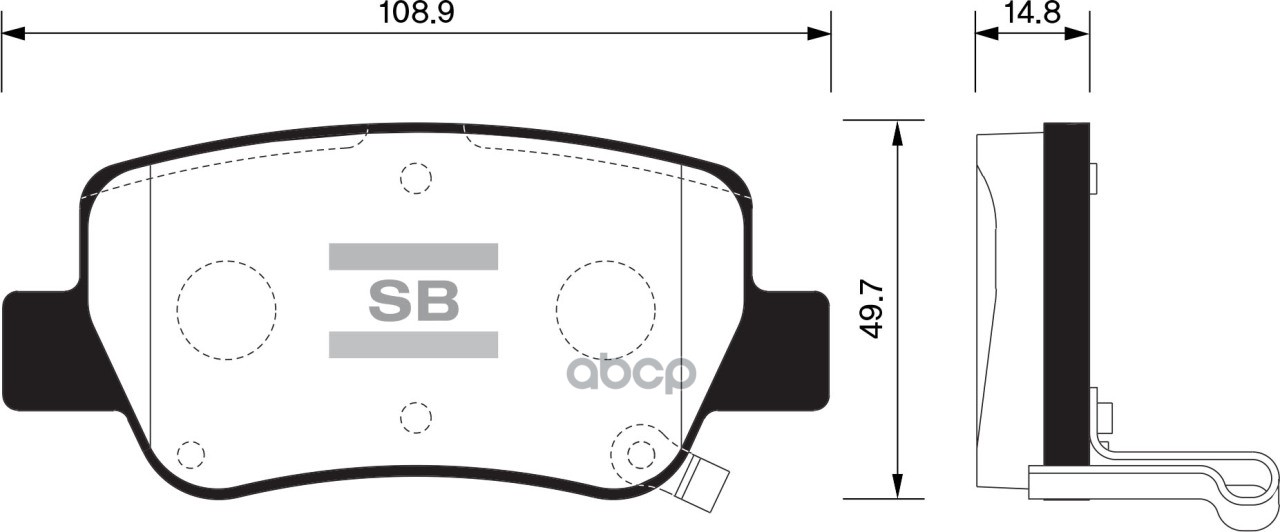 Колодки задние SANGSIN BRAKE SP1578